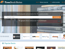 Tablet Screenshot of freebooknotes.com